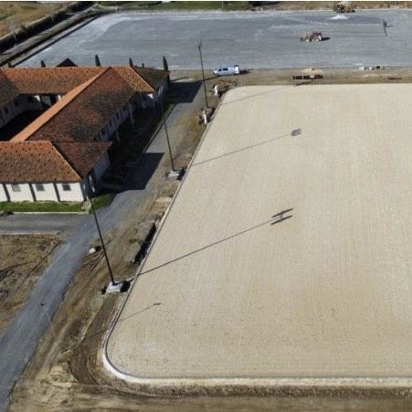 Installation Ebbe-Flut-System Thessaloniki 2023 Risohorse Reitbodenaufbau Griechenland